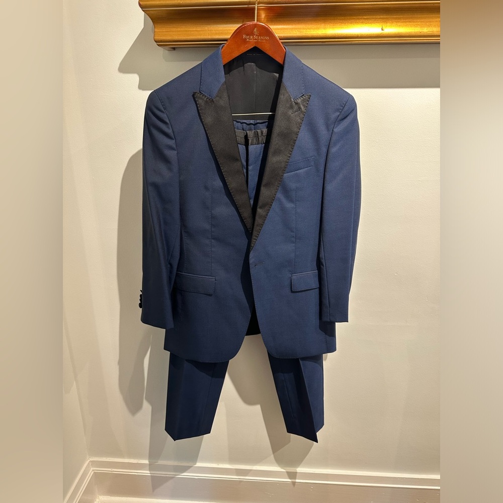 Hugo Boss Tuxedo - Navy with black Satin trim